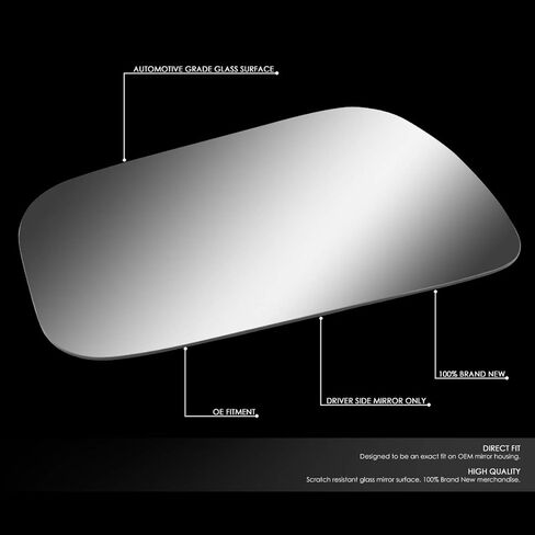 سائق سلالة السيارات/الباب الأيسر الباب الخلفي عرض العدسة الزجاجية بديل للاستبدال لعام 1992-2001 تويوتا كامري/أفالون in Kuwait