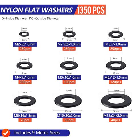 330 قطعة 12 مقاسًا من الحلقات النحاسية، غسالة سحق، غسالات مسطحة مترية من النحاس الفاخر، مجموعة متنوعة من غسالات الختم النحاسية (M5 M6 M8 M10 M12 M14 M16 M20) in Kuwait