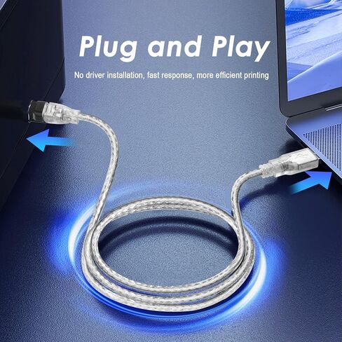 Firewire to USB Adapter Cable 6-Pin IEEE 1394 Male to USB 2.0 Male Converter Cord Firewire 400 1394-a to USB Connector Wire Lead for Connecting 6Pin Firewire Devices to USB Host (Transparent Shell) in Saudi Arabia