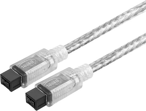 Firewire to USB Adapter Cable 6-Pin IEEE 1394 Male to USB 2.0 Male Converter Cord Firewire 400 1394-a to USB Connector Wire Lead for Connecting 6Pin Firewire Devices to USB Host (Transparent Shell) in Saudi Arabia