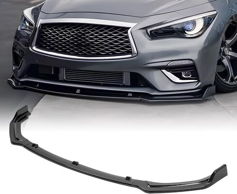 شفة مفسد الوفير الأمامي متوافق مع 2014-2017 Infiniti Q50 Q50L قاعدة الفجر المفسد المفسد ، نمط ألياف الكربون in Saudi Arabia