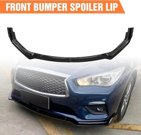 شفة مفسد الوفير الأمامي متوافق مع 2014-2017 Infiniti Q50 Q50L قاعدة الفجر المفسد المفسد ، نمط ألياف الكربون in Saudi Arabia