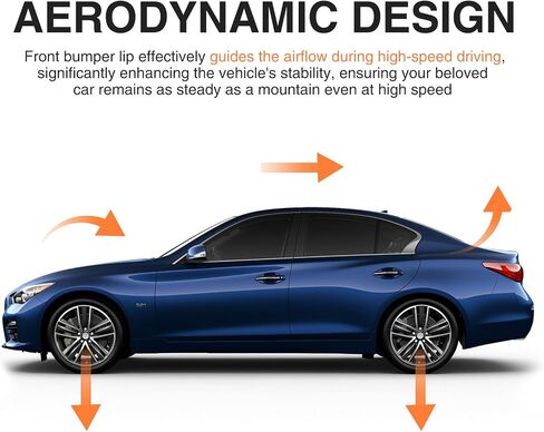 شفة مفسد الوفير الأمامي متوافق مع 2014-2017 Infiniti Q50 Q50L قاعدة الفجر المفسد المفسد ، نمط ألياف الكربون in Saudi Arabia