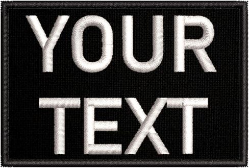 Customizable Text Patch - 2x3 inches - Black in Kuwait