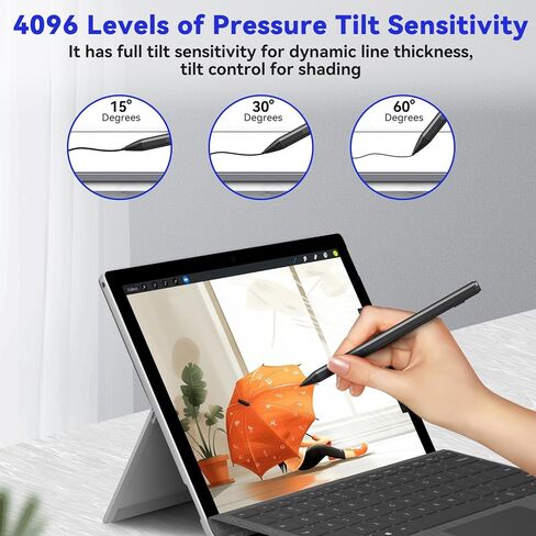 القلم السطح - Microsoft Surface Pro 11/x/9/8/7/6/5/3/3 ، Surface GO 4/3/2/محمول/استوديو/كتاب ، كمبيوتر محمول Microsoft Surface (2024) Windows 11 Copilot+ PC Surface Stylus لـ Surface Pro 11 in Saudi Arabia