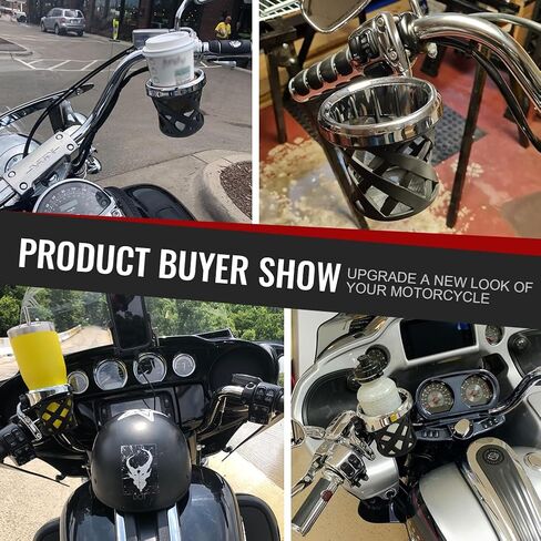 Gzyf دراجة نارية المقود بيرش جبل كوب مائي حامل مشروب لهوندا Goldwing GL1800 / GL1800 Trike 2001-2021 ، F6B 2013-2021 ، Chrome in Saudi Arabia