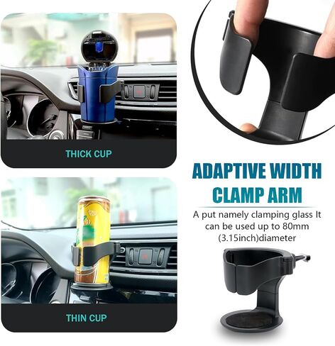 حامل كأس السيارات ، حامل كأس تنفيس السيارة ، وزجاجة كوب من Car Air Vent Coups ، حامل مكيفات الهواء القابل للتعديل ، Universal for Trucks ، SUVs ، إكسسوارات السيارات (أسود) in Saudi Arabia