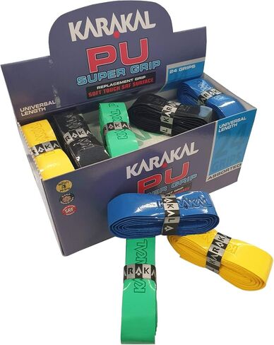 Karakal PU Supergrip Replacement Racquet Grip - tennis/badminton / squash 2 x Grip(Yellow) in Kuwait