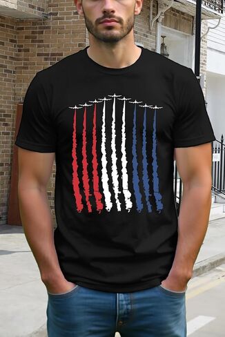 Mens American Flag Shirt USA Air Force Tshirts Patriotic 4th of July T-Shirt Memorial Day Tee Tops in Kuwait