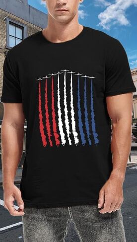 Mens American Flag Shirt USA Air Force Tshirts Patriotic 4th of July T-Shirt Memorial Day Tee Tops in Kuwait