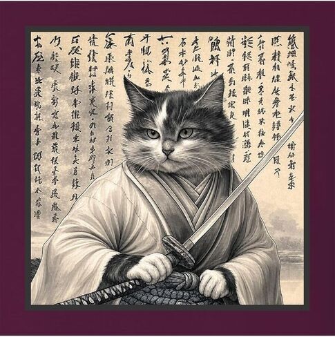 Go All Out Ancient Samurai Cat Ukiyo-e Japan Mens Long Sleeve T-Shirt in Saudi Arabia
