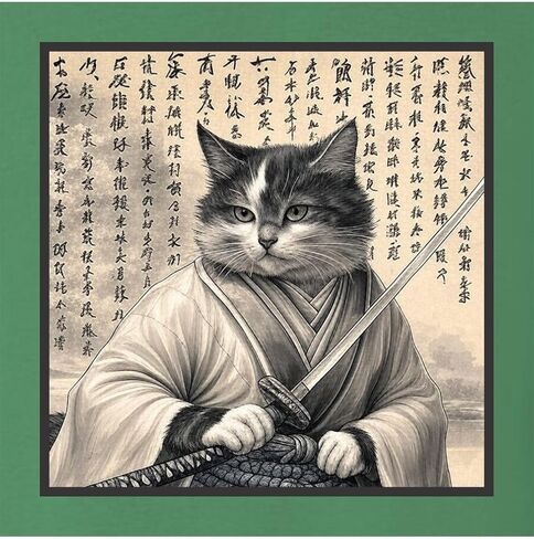 Go All Out Ancient Samurai Cat Ukiyo-e Japan Mens Long Sleeve T-Shirt in Saudi Arabia