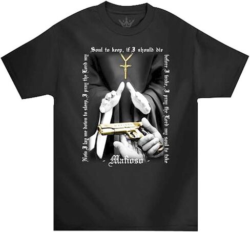 Mafioso Men's Baptism Short Sleeve T Shirt Black 3XL in Saudi Arabia