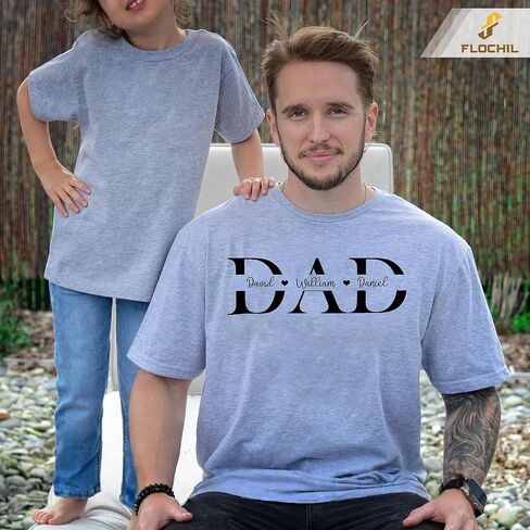 القمصان اليومية المخصصة للآباء المخصصة مع اسم الأطفال ، وقمصان أبي مخصصة للرجال ، والهدايا للأب ، والآباء ، وعيد الميلاد in Kuwait