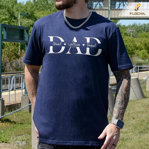 القمصان اليومية المخصصة للآباء المخصصة مع اسم الأطفال ، وقمصان أبي مخصصة للرجال ، والهدايا للأب ، والآباء ، وعيد الميلاد in Kuwait