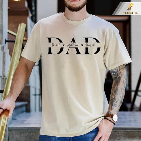 القمصان اليومية المخصصة للآباء المخصصة مع اسم الأطفال ، وقمصان أبي مخصصة للرجال ، والهدايا للأب ، والآباء ، وعيد الميلاد in Kuwait