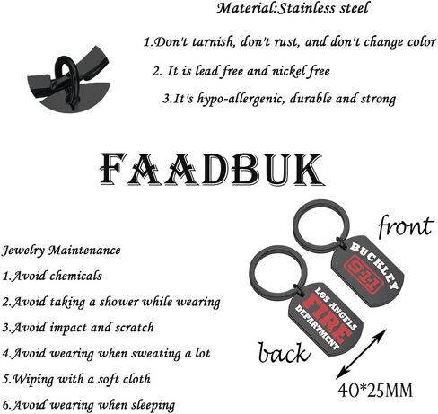 Faadbuk 911 برنامج تلفزيوني Buckley Lover Gift Buckley Keychain لمشجعي التلفزيون in Kuwait