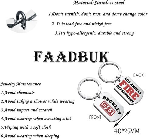 Faadbuk 911 برنامج تلفزيوني Buckley Lover Gift Buckley Keychain لمشجعي التلفزيون in Saudi Arabia