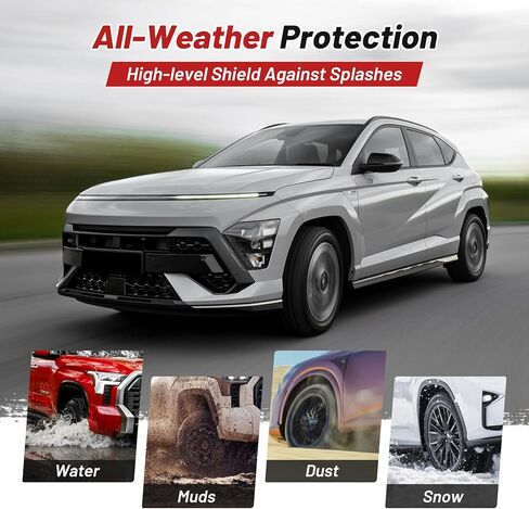 All-Weather Mud Flaps Splash Guards for Toyota Tundra 2025 2024 2023 2022 Accessories,No-Drill Mudguards 4PCS Front&Rear Mudflaps Set with Hardware(Not fits SR Models) in Kuwait