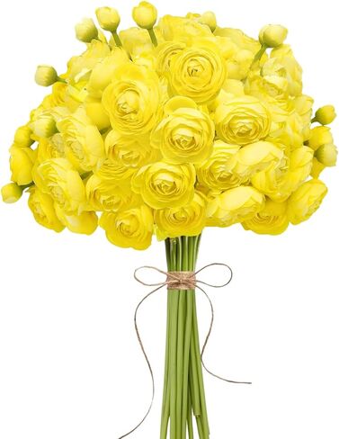 ASTRYAS Ranunculus Artificial Flower, 18Pcs Hot Pink Faux Silk Mini Ranunculus Flowers for DIY Bouquet, Bulk Fake Wedding Filler Flowers for Centerpiece Table Wedding Bridal Party Home Decor Cake in Kuwait