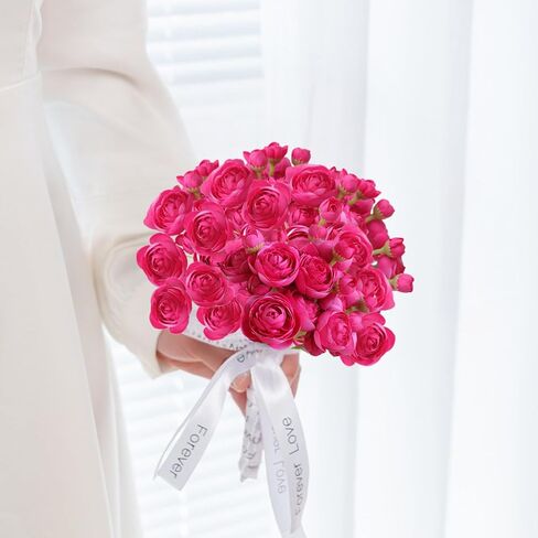 ASTRYAS Ranunculus Artificial Flower, 18Pcs Hot Pink Faux Silk Mini Ranunculus Flowers for DIY Bouquet, Bulk Fake Wedding Filler Flowers for Centerpiece Table Wedding Bridal Party Home Decor Cake in Kuwait
