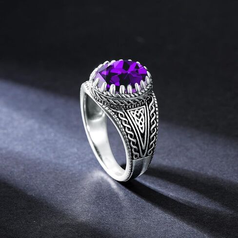 925 Sterling Silver Real Turquoise Ring for Men 12x10 mm Genuine Native American Rings Vintage Jewelry for Man in Saudi Arabia