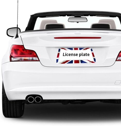 إطار لوحة رخصة العلم البريطاني في المملكة المتحدة - 1 حزمة مخصصة لوحة الترخيص Union Jack Ricelder Cover Aluminium Metal Car مع 4 ثقوب الديكور للسيارات الأمريكية المعيار للنساء الرجال in Saudi Arabia