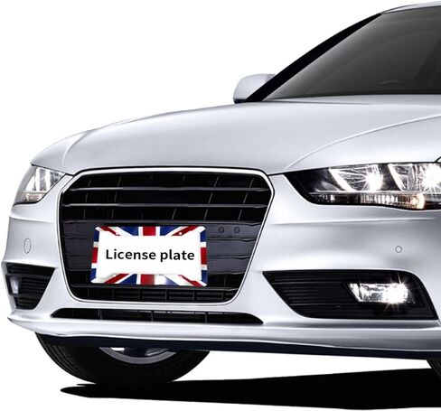 إطار لوحة رخصة العلم البريطاني في المملكة المتحدة - 1 حزمة مخصصة لوحة الترخيص Union Jack Ricelder Cover Aluminium Metal Car مع 4 ثقوب الديكور للسيارات الأمريكية المعيار للنساء الرجال in Saudi Arabia