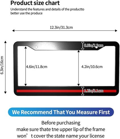 British United Kingdom Flag License Plate Frame - 2 Pack Personalized Union Jack License Plate Holder Aluminum Metal Car Tag Cover with 4 Holes Decoration for US Vehicle Standard for Women Men in Saudi Arabia