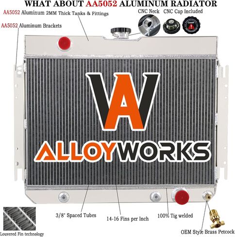 ALLOYWORKS 3 Row Aluminum Radiator Fits For 1964 1965 1966 1967 1968 CHEVY Chevrolet Chevelle Impala Bel Air EL CAMINO in Saudi Arabia