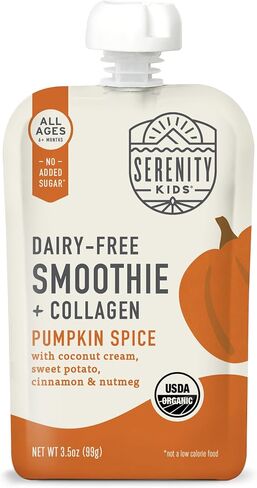 Serenity Kids Berry Butternut Baby Food Pouch, 5g Protein, 3.5 Oz, 6 Pack | No Added Sugar, USDA Organic, Dairy Free Baby Snacks, Toddler Snacks, Toddler Pouches, Baby Food Pouches in Saudi Arabia