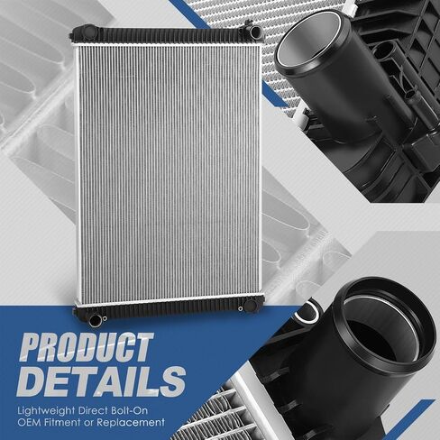 Auto Dynasty Radiator Compatible with 2003-2010 Freightliner Business Class M2 100 106 Sterling Truck Acterra 5500 6500 7500 4.3L 5.9L 6.4L 6.7L 7.2L 8.3L 8.8L, 3-Row Cooling Radiator, Aluminum Core in Saudi Arabia