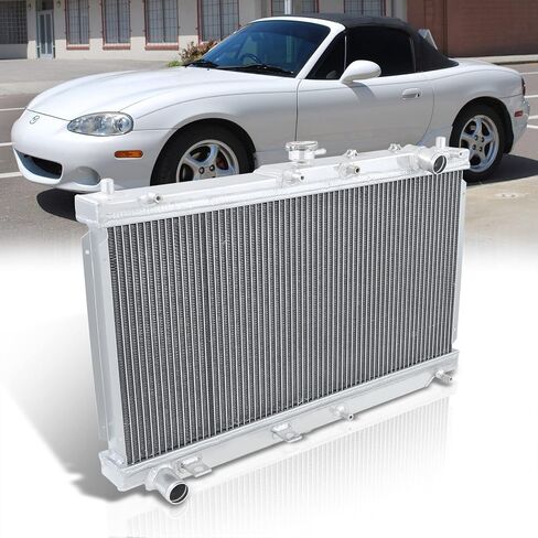 موزعي AJP Dual Core 2-صف من الألومنيوم الكامل تبريد محرك المبرد المتوافق/استبدال Mazda Miata Mx5 Mx-5 NB 1.6L 1.8L Manual M/T 1999 2000 2001 2002 2004 2005 99 00 01 02 04 05 05 in Saudi Arabia
