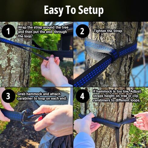 Vigel Camping Hammock - XL Double Hammock 500 LB سعة - أرجوحة نايلون - أرجوحة متينة - أرجوحة شجرة محمولة - أرجوحة من أجل التخييم في الهواء الطلق ، والسفر ، والمشي لمسافات طويلة in Kuwait