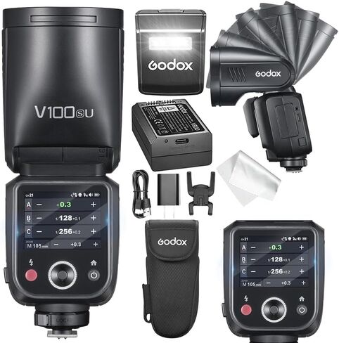 GODOX V100 N GODOX Flash for Nikon – Touchscreen Control 100W TTL Camera Flash 【GODOX V1 for Nikon 】 Upgraded 70 Full Power Consecutive Flashes Camera Flash (V100 for Nikon) in Saudi Arabia