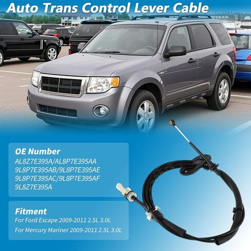 No.AL8Z7E395A كابل SHIFTER AUTOMATION TOMMITATION TRANSMATION FOR FORD ESCEP LIMITED XLT XLT 2009-2012 لقاعدة Mercury Mariner Base 2009-2011 A/T Range Control Cable in Kuwait