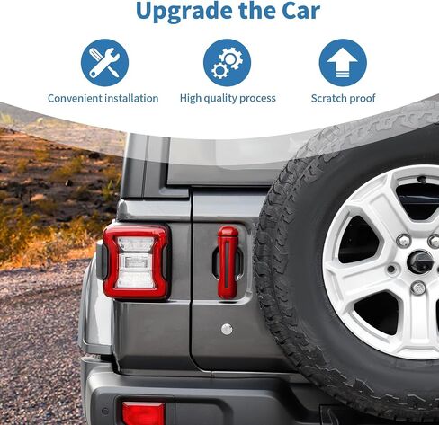 for Jeep JL Tailgate Door Handle Cover Trim Fit for Jeep Wrangler JL JLU 2018 up 2DR Yellow Exterior Accessories 3pcs in Saudi Arabia