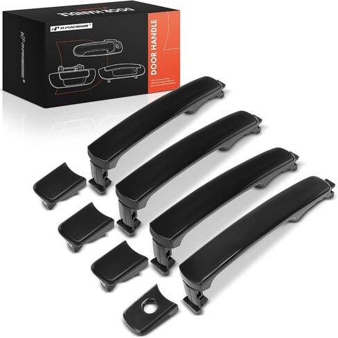 A-Premium Outside Exterior Door Handles Compatible with Nissan Rogue 2008-2013, Rogue Select 2014-2015, Black, 4-PC Set, Front and Rear Driver and Passenger Side in Saudi Arabia