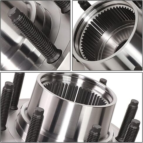 سلالة السيارات (8-lug Wheel) مصنع على طراز المصنع مجموعة المحامل المحمل مع كابل مستشعر ABS وتوصيله متوافق مع Ford F250 F350 SD رحلة 4WD 1999-2004 ، سائق أو جانب الركاب ، الصلب العاري in Saudi Arabia