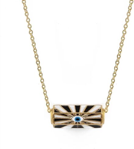 14K Yellow Gold Evil Eye Necklace For Women And Men, Turkish Eyes Hiphop Necklace Evil Lucky Charms Choker, Evil Eye Necklace Gold, Evil Eye Choker, Evil Eye Necklace For Men in Kuwait