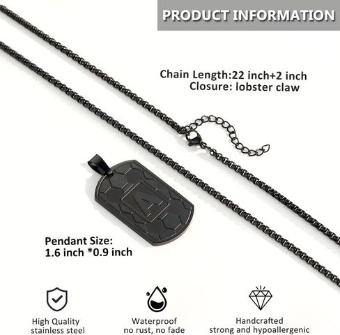 كرة القدم الأولي A-Z Dog Tag Necklace for Men Soccer Charm Charm سلسلة من الفولاذ المقاوم للصدأ 22+2 بوصة الرياضيين الرياضي in Kuwait