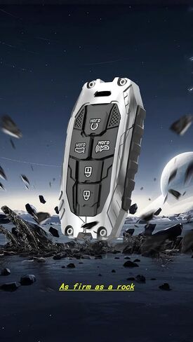 for Hyundai Key fob Cover,Heavy Car Key Case Protector Compatible with 2022 2023 2024 2025 Hyundai Santa fe Sonata Tucson Santa Cruz Smart Key (5 buttton-silver) in Kuwait