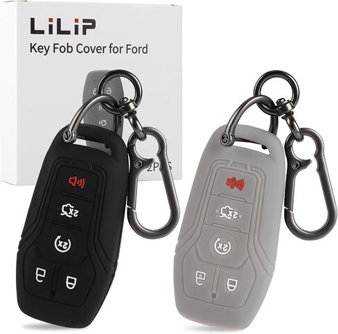 for Ford Key Fob Cover with Keychains | Silicone Key Fob Protector Compatible with Ford Mustang Fusion Edge Explorer in Saudi Arabia