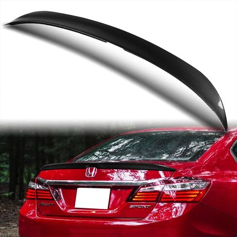 W-Power Duckbill Rear Trunk Spoiler Wing Compatible with 2013-2017 Honda Accord Sedan 2014 2015 2016 (Carbon Look) in Saudi Arabia