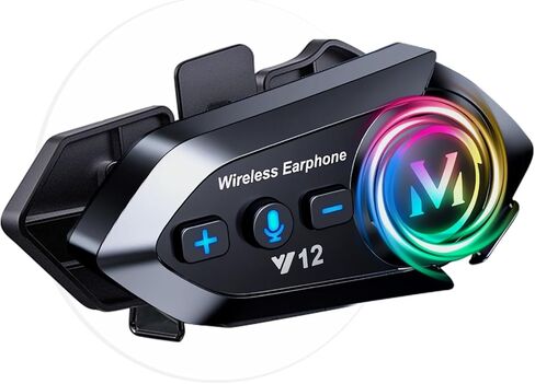 سماعات رأس Bluetooth خوذة الدراجات النارية ، قوانين Bluetooth 5.3 ، تقليل الضوضاء الذكية ، جودة صوت مستوى HIFI ، مقاومة للماء IPX6 ، سهلة التثبيت ، متوافقة مع جميع الخوذات in Kuwait