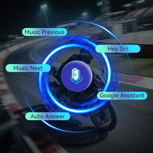 سماعات رأس Bluetooth خوذة الدراجات النارية ، قوانين Bluetooth 5.3 ، تقليل الضوضاء الذكية ، جودة صوت مستوى HIFI ، مقاومة للماء IPX6 ، سهلة التثبيت ، متوافقة مع جميع الخوذات in Kuwait
