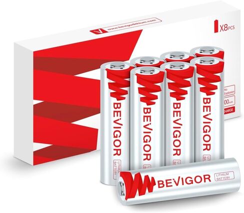 BEVIGOR AAA Lithium Batteries, 8Pack Lithium Iron Triple A Batteries, 1.5V 1200mAh Longer Lasting AAA Batteries for Flashlight, Toys, Remote Control, Non-Rechargeable in Saudi Arabia