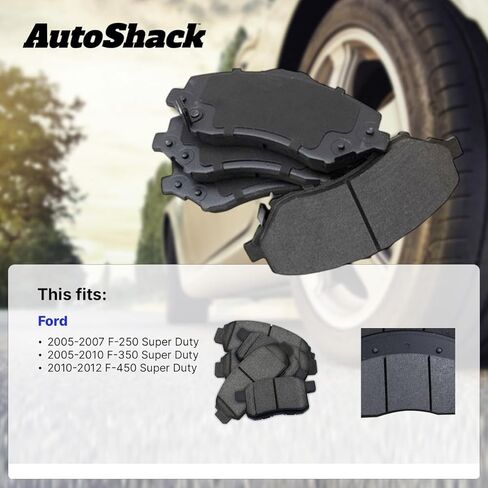 Autoshack Front Ceramic Brake Set Set Set Set Set Set Set Set Set Set Set Set Set Super Ford Ford F-2507 Super Duty 2005-2008 2010 F-350 Super Duty 5.4L 6.0L 6.2L 6.4L 6.8L V8 4WD RWD SCD1069 in Saudi Arabia