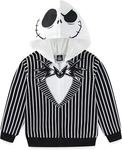 Disney Nightmare Before Christmas Jack Skellington Boys Halloween Zip Up Hoodie for Toddler and Big Kids in Kuwait