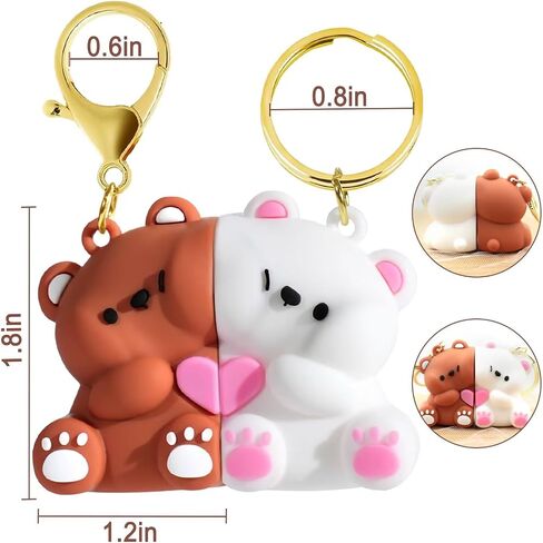 Couple Keychain, Cute Couple Keychain Gift for Him Her Boyfriend Girlfriend or Best Friend on Valentines Anniversary Wedding Birthday Thanksgiving Christmas in Saudi Arabia